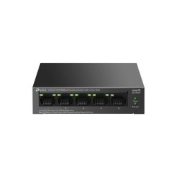 LS105LP "5-Port 10/100 Mbps Desktop Switch with 4-Port PoE PORT: 4× 10/100 Mbps PoE Ports, 1× 10/100 Mbps Non-PoE Port SPEC: 802.3af, 41 W PoE Power, Desktop Steel Case FEATURE: Extend Mode for 250m PoE Transmitting, PoE Auto Recovery, Plug and Play