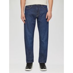 Blugi barbati Pete, cu talie medie, croiala Regular fit, Straight leg, Albastru inchis (SELECTATI MARIMEA: 31, SELECTATI LUNGIMEA: 32)