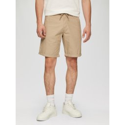 Q/S by s.Oliver Pantaloni scurti barbati chino, Jhon cu croiala Regular fit si talie medie, Crem (SELECTATI MARIMEA: 36)