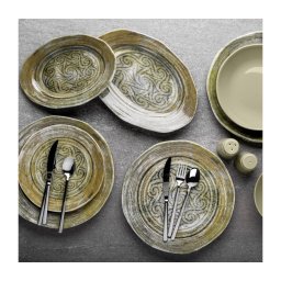 Set de masă din porțelan, 29 piese, verde