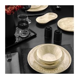 Set de masă 27 piese bej/porțelan