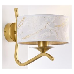 Jupiter 2111 - Aplică de perete KASZMIR 1xE27/15W/230V alb/auriu/decor de marmură