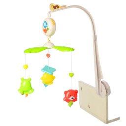Carusel Muzical Rotativ pentru Patut Bebe cu 3 Figurine Plastic