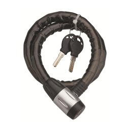 Antifurt cu cheie Scorp, cablu din otel blindat, motocicleta, 18mmx1m, 2 chei, negru