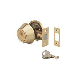 Broasca tubulara aplicata cu buton pentru usa de intrare, ax reglabil, aurie, 3 chei