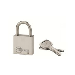 Lacat de exterior cu cheie INOX, inox, arc inox, 40 mm, 2 chei
