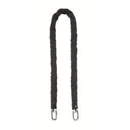 Lant din otel acoperit cu nylon Loops, pentru bicicleta, motocicleta, bariere, 1,5 m, negru