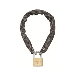 Lant din otel cementat zincat cu cheie Loops, bicicleta, bariere, O 6mm, 0,6m, teaca PVC, lacat 45mm, 2 chei