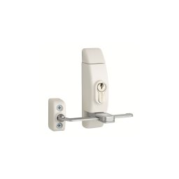 Limitator cu cilindru pentru fereastra, 118x130mm, alb, 3 chei