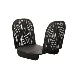 Suport pentru lemne semineu negru pentru interior si exterior Serena, otel, 400x525mm