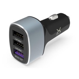 KRX0063 3xUSB-A, 8.4A, Negru/Argintiu