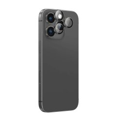 AmazingThing AR Aluminum 3 Lens Glass with Camera Lens Frame for iPhone 16 Pro / 16 Pro Max - Black