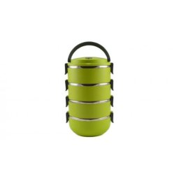 Recipiente pentru transport mancare, plastic, set 4 buc, verde, 4x500 ml, Perfect Home