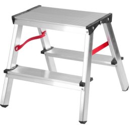 Scara aluminiu, 2 tronsoane, 2 trepte, max 125 kg, 0.81 m, Strend Pro