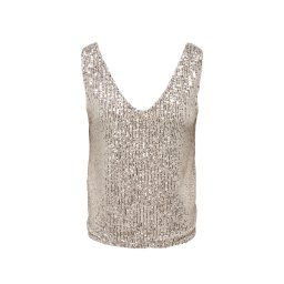 ONLY Top Onlana S/L V-Neck Sequins Jrs 15307926 14-0002 TCX pumice stone