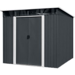 Casuta/magazie/sopron de gradina pentru depozitare unelte, metal, antracit, 238x193x203 cm, Strend Pro GartenVIP DiyLine