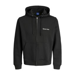 JACK & JONES Hanorac 'JORNorrebro' negru / alb