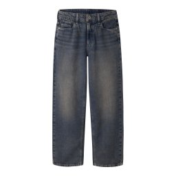 TWO SOON Jeans albastru închis / maro deschis