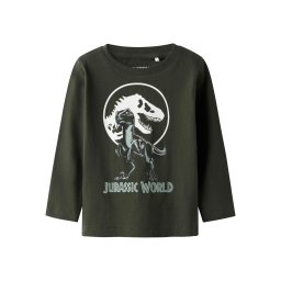 TWO SOON Tricou 'Jurassic World' verde pin / verde pastel / alb