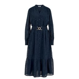 WE Fashion Rochie albastru închis / auriu