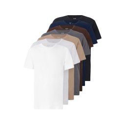 HOLLISTER Tricou bleumarin / maro / gri / alb