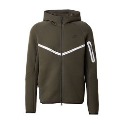 Nike Sportswear Hanorac 'TECH FLC' oliv / negru / alb