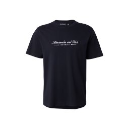 Abercrombie & Fitch Tricou negru / alb
