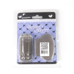 Stampila design unghii cu racleta, neagra