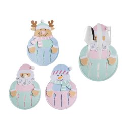 Figurina material textil om zapada color pentru decoratiuni Craciun