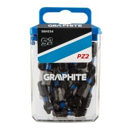 Set varfuri, biti, de impact, PZ2, 1/4"", 20 buc, PZ2x25 mm, Graphite