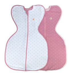 Set 2 saci de dormit nou-nascut swaddle first sleep sweet star & sweet light, 1.5 tog 60 cm, 1.5 tog