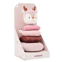 Jucarie educativa de stivuit din plus, pentru bebelus, de la 12 luni, Caprioara