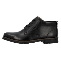 Ghete barbati, Rieker, 14616-00-Negru, casual, piele naturala, imblanite, cu toc, negru (Marime: 45)