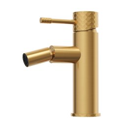 Baterie bideu aurie , pipa fixa cu aerator, monocomanda, finisaj auriu periat