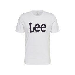 Lee Tricou 'WOBBLY LOGO TEE' negru / alb