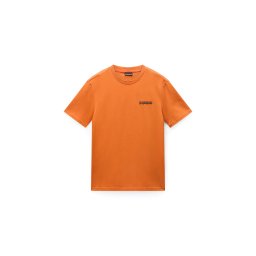 NAPAPIJRI Tricou 'S-Fiemme' bej / albastru / portocaliu homar / negru
