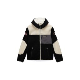 NAPAPIJRI Jachetă fleece 'Yupik 3' bej deschis / gri / roşu închis / negru