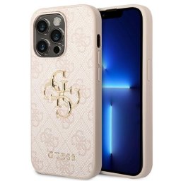 Husa Husa telefon Guess pentru iPhone 14 PRO, 4G Big Metal Logo, Piele ecologica, Roz