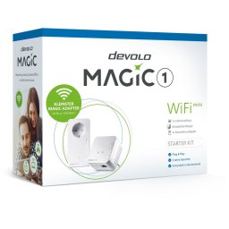 Adaptor PowerLan devolo Magic 1 WiFi 2-1-2 Starter Kit mini, Powerline + WiFi (2 adapters)