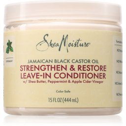 Shea Moisture Jamaican Black Castor Oil Strengthen & Restore balsam (nu necesita clatire) pentru păr creț 431 ml