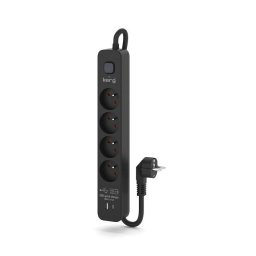 Prelungitor KERG power strip with circuit breaker-4 USBC+USBA sockets 16A 1.5m black