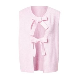 PIECES Vestă tricotată roz