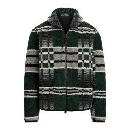 Polo Ralph Lauren Jachetă fleece gri / verde închis / negru / alb