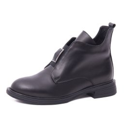Botine dama din piele naturala, Dogati 20901, negru