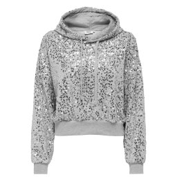 ONLY Futer Onljada L/S Sequins Hood 15358838 BS000086 light grey melange