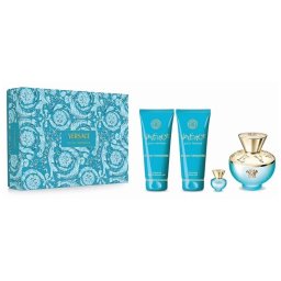 Versace Dylan Turquoise Set cadou pentru femei EDT 100 ml + 100 ml loțiune de corp + 100 ml gel de duș + EDT 5 ml