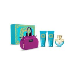 Versace Dylan Turquoise Set cadou pentru femei 100 ml EDT + 100 ml loțiune de corp + 100 ml gel de duș + trusă de toaletă