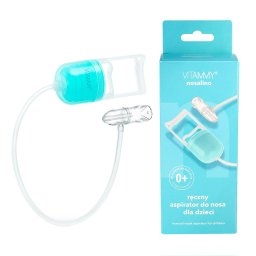 Aspirator nazal Vitammy Nosalino, cu pompa manuala, pentru bebelusi si copii, portabil, capacitate mare a recipientului, igienic, fara incarcare