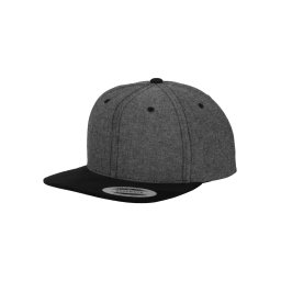Chambray-Suede Snapback blk / blk