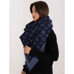 Dark blue women's wool scarf